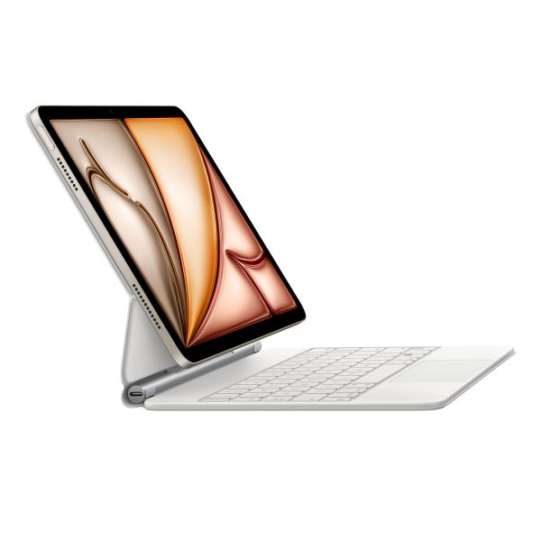Apple Magic Keyboard Apple iPad Air 11 pouces (2026) M4 / (2025) M3 / (2024) M2 / Air 5 (2022) / Air 4 (2020) / Pro 11 (2018/2020/2021/2022) - QWERTY / INT - Blanc