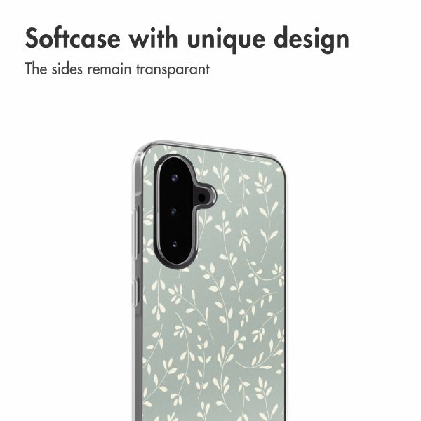 imoshion Coque Design Samsung Galaxy A56 - Smoke Green Flowers
