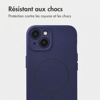Accezz Coque Grip avec MagSafe Apple iPhone 14 - Bleu foncé