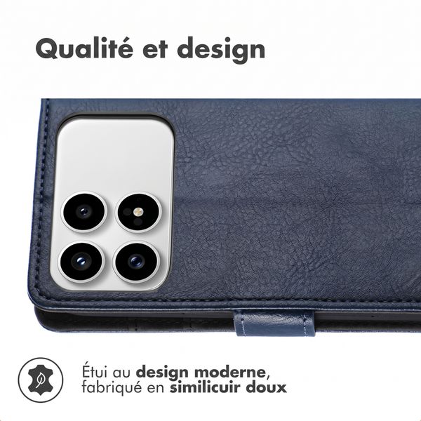imoshion Étui de télephone portefeuille de luxe Xiaomi Poco F8 Pro - Bleu foncé