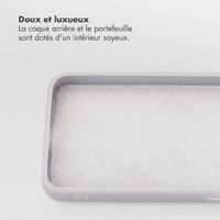 Accezz Coque portefeuille Edge amovible avec MagSafe Samsung Galaxy A27 (5G) - Gris