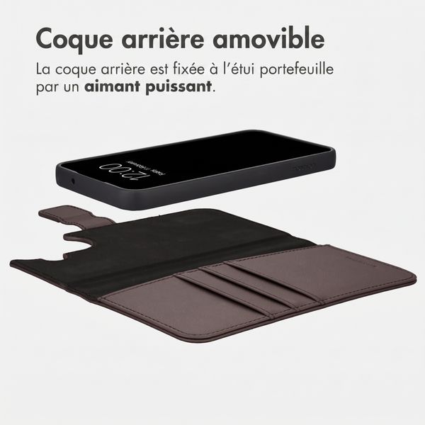 imoshion Étui portefeuille luxe 2-en-1 amovible Samsung Galaxy A27 (5G) - Marron