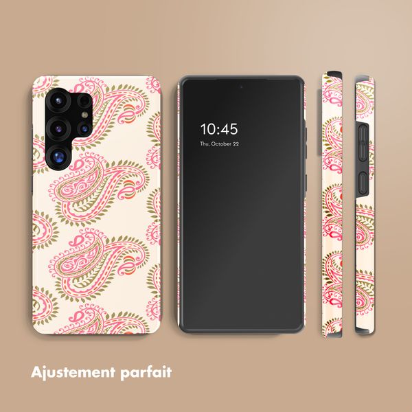 Selencia Coque arrière Vivid avec MagSafe Samsung Galaxy S25 Ultra - Paisley Blush