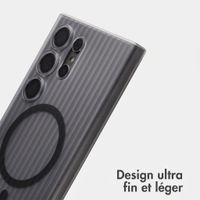 Accezz Coque arrière Lite avec MagSafe | Fluted | Samsung Galaxy S24 Ultra - Gris