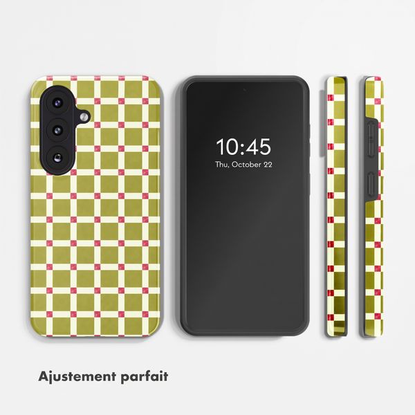 Selencia Coque arrière Vivid avec MagSafe Samsung Galaxy S26 FE - Check This Olive