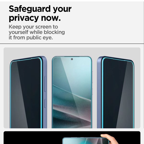 Spigen Protection d'écran en verre trempé GLAStR Privacy Applicator - lot de 2 Samsung Galaxy S25 / S24