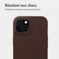 imoshion Coque arrière Texture Apple iPhone 15 - Marron foncé
