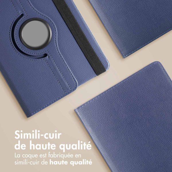 imoshion Coque tablette rotatif à 360° Samsung Galaxy Tab S10 Ultra / Tab S9 Ultra - Bleu foncé