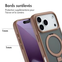 Accezz Coque Ring Stand avec MagSafe Apple iPhone 17 Pro Max - Marron