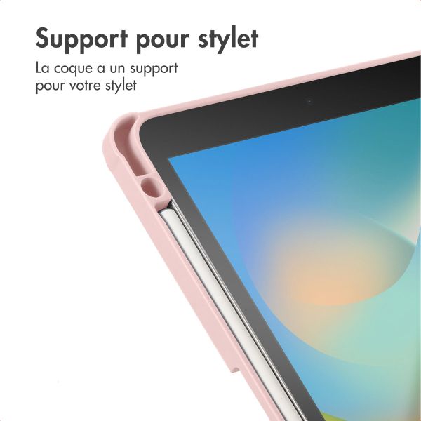 imoshion Coque tablette Origami Apple iPad 9 (2021) 10.2 pouces / iPad 8 (2020) 10.2 pouces / iPad 7 (2019) 10.2 pouces - Rose
