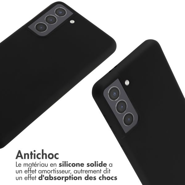 imoshion Coque en silicone avec cordon Samsung Galaxy S21 - Noir