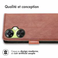 imoshion Étui de télephone portefeuille de luxe OnePlus Nord CE 3 / CE 3 Lite - Marron