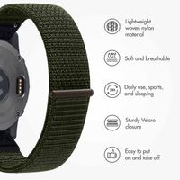 imoshion Bracelet QuickFit® en nylon  - Connexion Garmin 20 mm - Taille L/XL - Vert