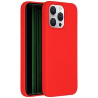Accezz Coque Liquid Silicone avec MagSafe Apple iPhone 15 Pro Max - Rouge