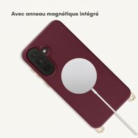 Selencia Coque arrière Rivièra avec MagSafe avec crochets amovibles Samsung Galaxy A37 (5G) - Bold Burgundy