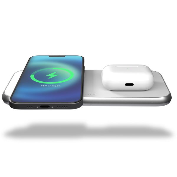 Zens Chargeur sans fil 3-en-1 en aluminium - Chargeur sans fil pour iPhone, Apple AirPods et iPad - Compatible avec MagSafe et Qi2 - Puissance - 45W