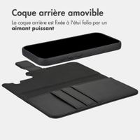 imoshion Étui portefeuille luxe 2-en-1 amovible Apple iPhone 17 - Noir