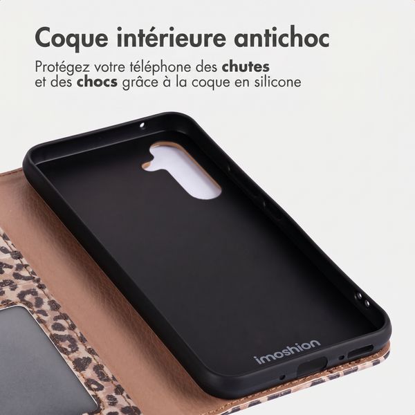 imoshion Étui de télephone portefeuille Design Samsung Galaxy A54 (5G) - Leopard Mood