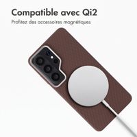 Accezz Coque arrière Mesh avec MagSafe Samsung Galaxy S26 Ultra - Marron