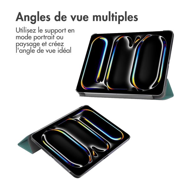 imoshion Coque tablette Trifold Apple iPad Pro 13 (2025) M5 / (2024) M4 - Vert foncé