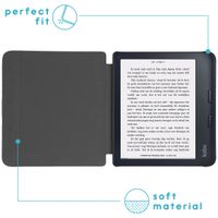 imoshion Étui de liseuse portefeuille Slim Hard Kobo Libra 2 / Tolino Vision 6 - Rose Doré