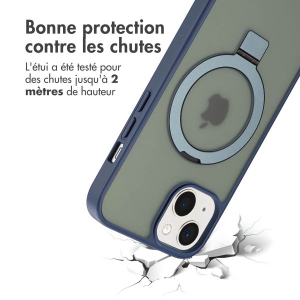 Accezz Coque Ring Stand avec MagSafe Apple iPhone 13 - Bleu