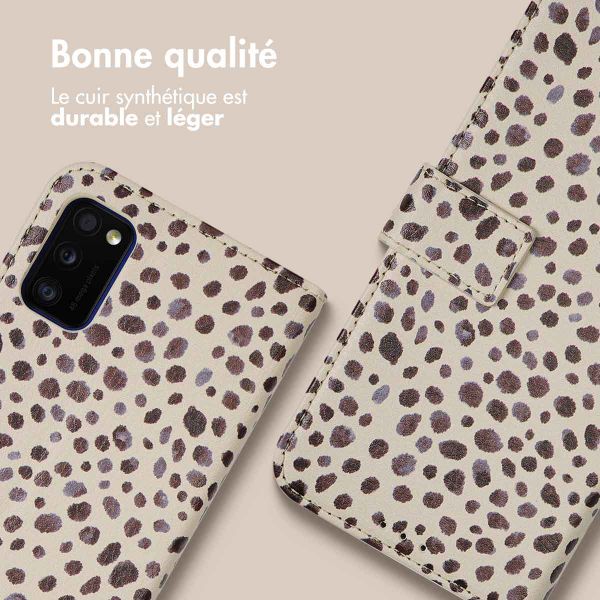 imoshion Étui de télephone portefeuille Design Samsung Galaxy A41 - Black And White Dots