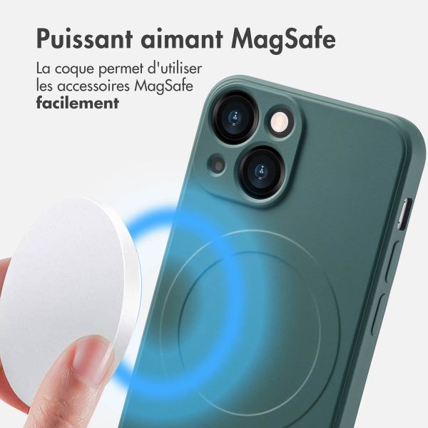 imoshion Coque Couleur avec MagSafe Apple iPhone 13 Mini - Vert foncé