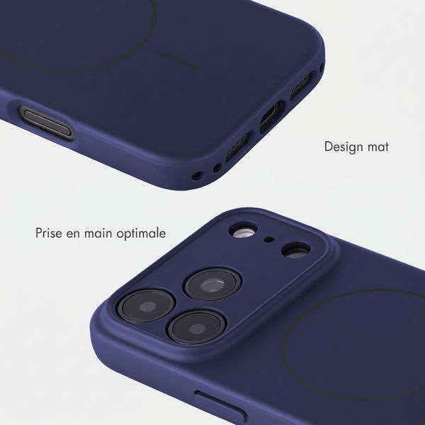 Accezz Coque Grip avec MagSafe Apple iPhone 18 Pro / 17 Pro - Bleu foncé