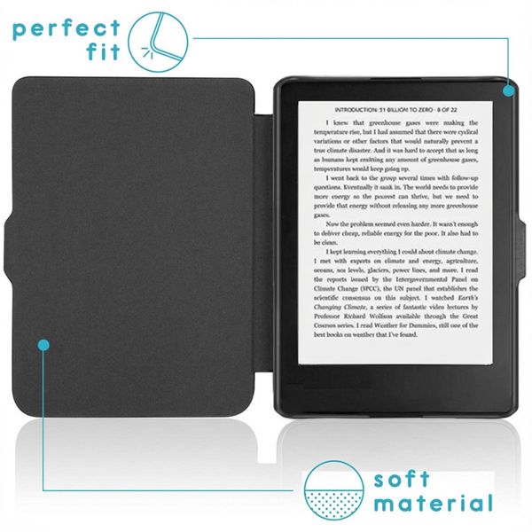 imoshion Étui de liseuse portefeuille Slim Hard Kobo Clara 2E / Tolino Shine 4 - Bleu foncé