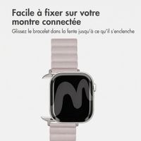 imoshion Bracelet magnétique en cuir synthétique Apple Watch | 44/45/46/49 mm - Beige
