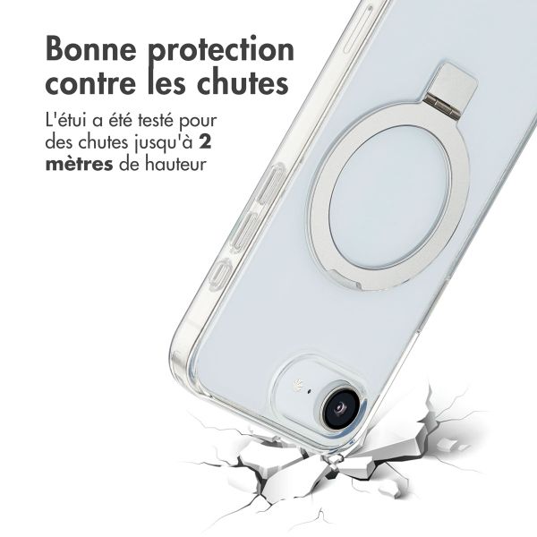 Accezz Coque Ring Stand avec MagSafe Apple iPhone 17e / 16e - Transparent
