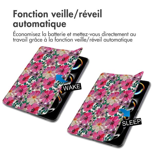 imoshion Coque tablette Design Trifold Apple iPad Pro 11 (2025) M5 / (2024) M4 - Floral Water Color