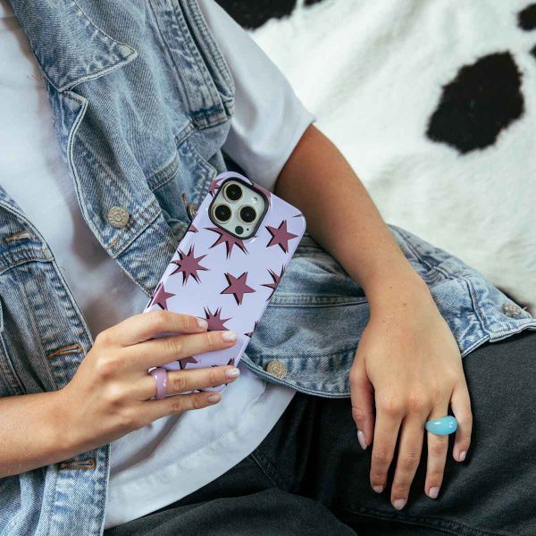Selencia Coque arrière Vivid Samsung Galaxy S24 - Stars Plum Lilac