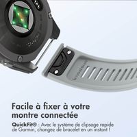 imoshion Bracelet QuickFit® Stripe en silicone  - Connexion Garmin 22 mm - Gris