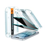 Spigen Protection d'écran en verre trempé GLAStR Privacy Applicator - lot de 2 Apple iPhone 16 Plus / 15 Plus