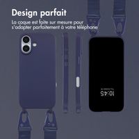 Selencia Coque silicone avec cordon amovible Apple iPhone 17 - Bleu foncé