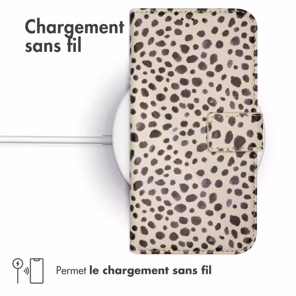 imoshion Étui de télephone portefeuille Design Samsung Galaxy S8 - Black And White Dots