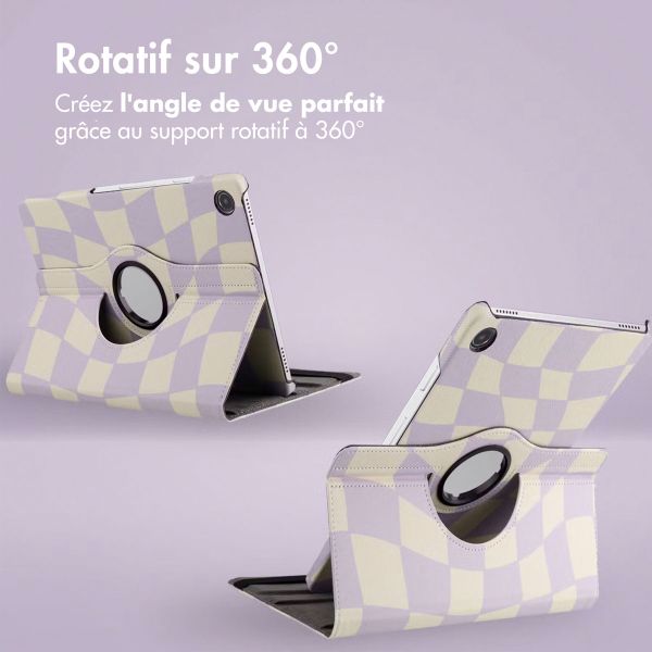 imoshion Coque tablette Design rotatif à 360° Samsung Galaxy Tab A9 Plus - Dancing Cubes