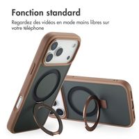 Accezz Coque Ring Stand avec MagSafe Apple iPhone 17 Pro Max - Marron