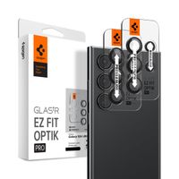 Spigen Optik Pro EZ Fit Lens Protector - Protection d'objectif de caméra (lot de 2) Samsung Galaxy S24 Ultra - Noir