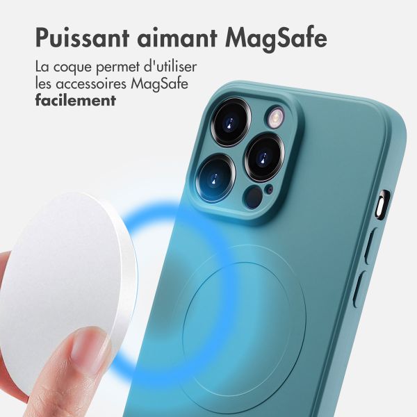 imoshion Coque Couleur avec MagSafe Apple iPhone 14 Pro Max - Smoke Green