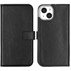 Selencia Étui portefeuille en cuir véritable Apple iPhone 14 - Noir