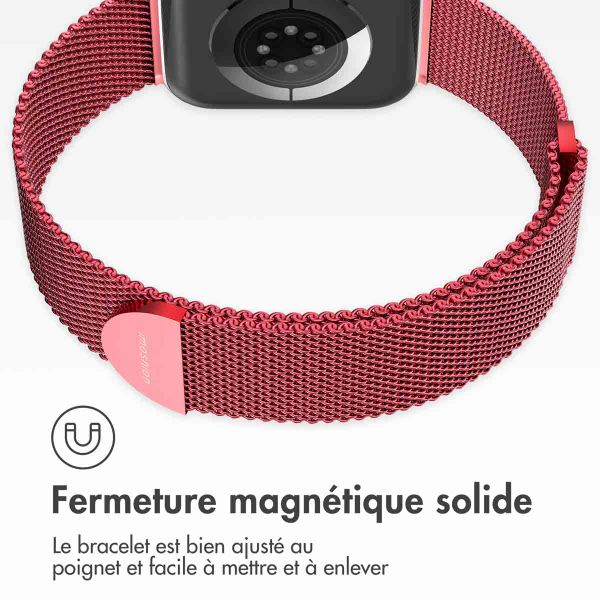 imoshion Bracelet magnétique milanais Apple Watch | 38/40/41/42 mm - Taille S - Rouge