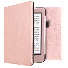imoshion Étui de liseuse portefeuille en cuir végan Tolino Page 2 - Rose Doré