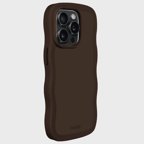 Holdit Coque Wavy Apple iPhone 15 Pro Max - Chocolate