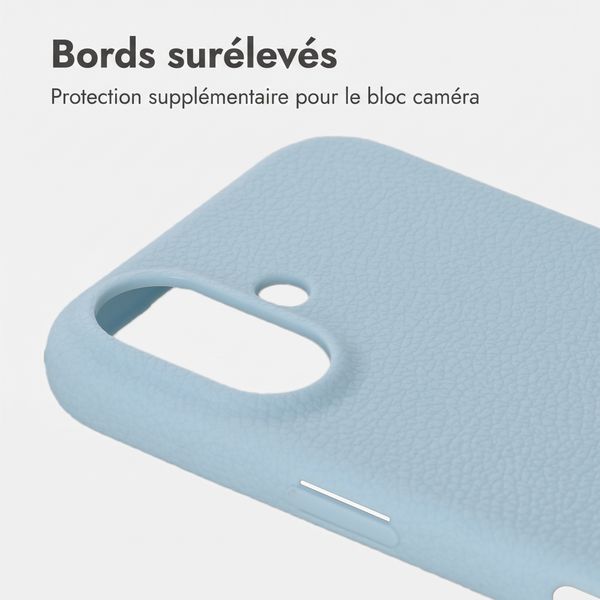 imoshion Coque arrière Texture Apple iPhone 16 - Bleu clair