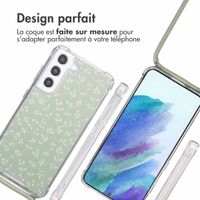 imoshion Coque Design avec cordon Samsung Galaxy S21 FE - Smoke Green Flowers