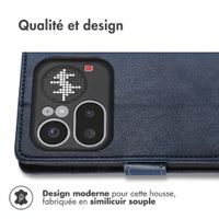 imoshion Étui de télephone portefeuille de luxe Nothing Phone (4a) Pro - Bleu foncé
