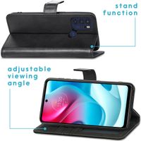 imoshion Étui de télephone portefeuille de luxe Motorola Moto G60s - Noir